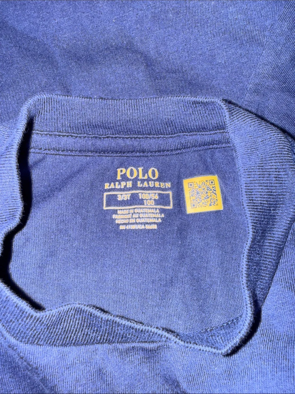 Ralph Lauren Navy Polo Bear Graphic Tee 3T